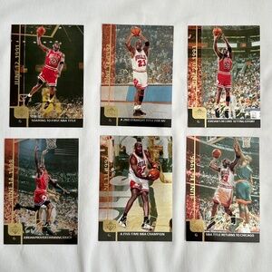 Michael Jordan Oversized 6-Card Set | 1990s Upper Deck Gatorade | RARE VINTAGE!